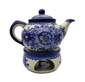 CZAJNIK Z PODGRZEWACZEM CERAMIKA BOLESŁAWIEC