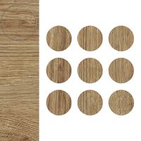 Zaślepki Meblowe Nalepki Melaminowe Dąb Dziki fi 20 mm 9 szt ZM238