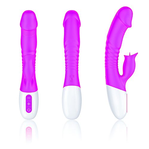 wibrator silicon, vibrator 7 function and heating mode, purple na Arena.pl