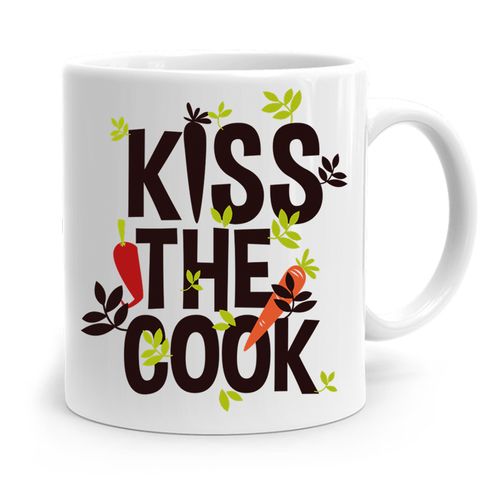 Kubek Prezent Dla Kucharza Kucharki Kiss The Cook Z Nadrukiem Ze Zdjęciem na Arena.pl