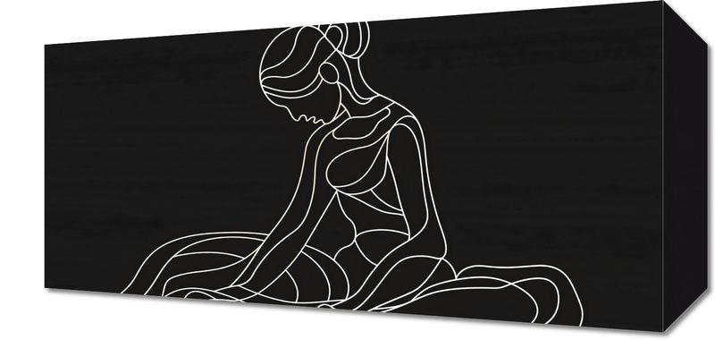 Obraz 40x20cm Pozycja Siedząca zdjęcie 1