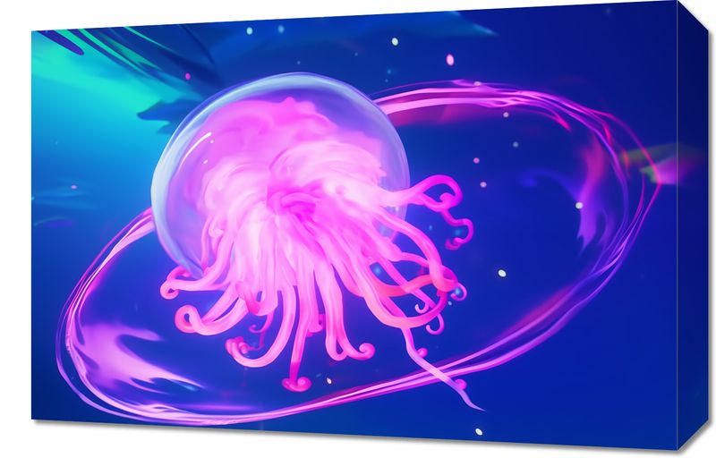 Obraz 60x40cm Neonowa Meduza zdjęcie 1