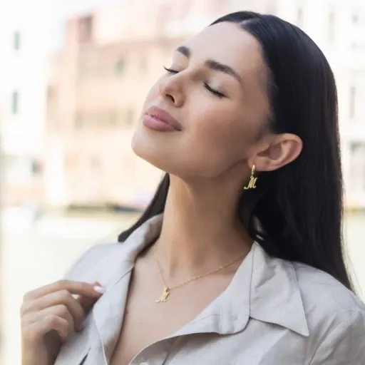 Łańcuszek srebrny naszyjnik 925 Litera Literka A zdjęcie 2