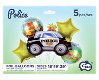 BALONY FOLIOWE - ZESTAW POLICJA 5SZT GODAN