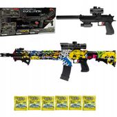 BEZPIECZNY KARABIN PISTOLET 2W1 LASER KULKI ŻELOWE