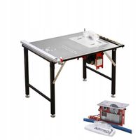 Piła stołowa z podcinakiem pilarka ze stolem przenośna mobilna formatowa