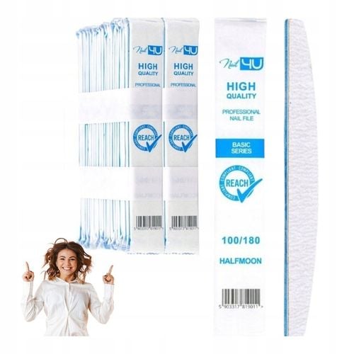 PILNIK JEDNORAZOWY DO PAZNOKCI ŁÓDKA 100/180 50 szt HIGIENICZNY STANDARD na Arena.pl
