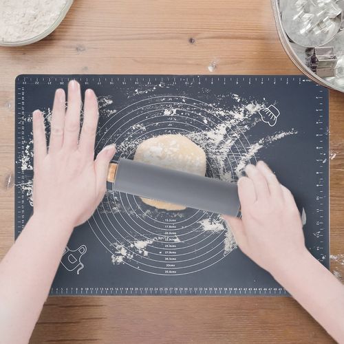 Duża Stolnica Silikonowa Wałek Kuchenny do Ciasta Mata Pieczenia Wałkowania na Arena.pl