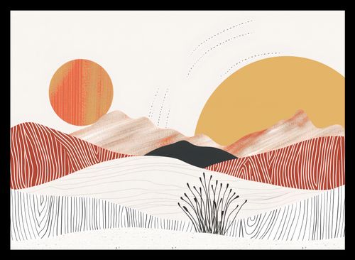 Plakat 35x25cm Roztańczone Słońce na Arena.pl