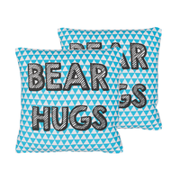 Zestaw 2 poduszek dla dzieci z nadrukiem 40 x 40 cm niebieski RADZKOT