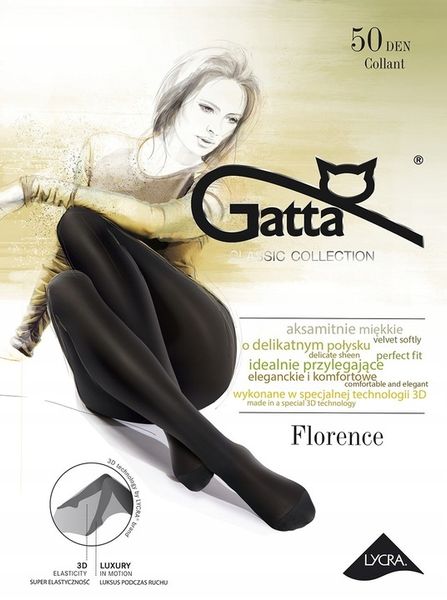 Gatta rajstopy 3D Florence 50 den lycra nero 2-S zdjęcie 3