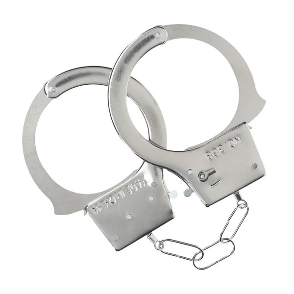 Classic Metal Handcuffs - Silver zdjęcie 3