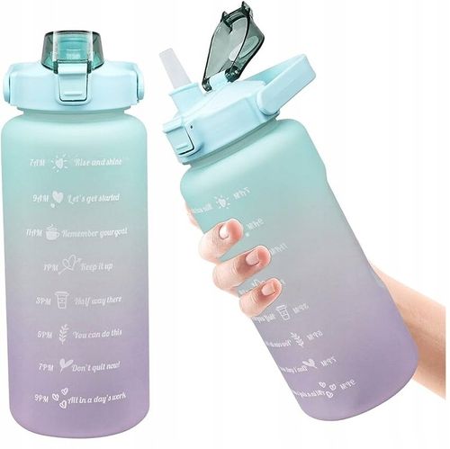 Bidon butelka na wodę dzbanek przenośny ze słomką z podziałką 2l na Arena.pl