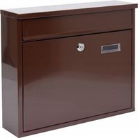 VOREL SKRZYNKA NA LISTY POCZTOWA 310x360x100MM BRĄZOWA +2 KLUCZYKI 78577