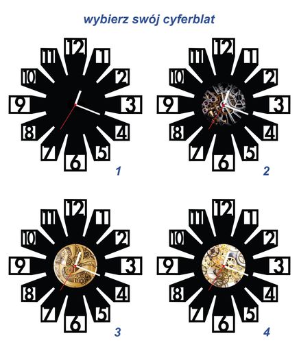 ZEGAR ŚCIENNY CYFRY 58cm XXL 101.11 na Arena.pl