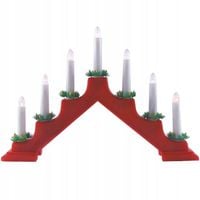 ŚWIECZNIK ADWENTOWY świecący siedem świeczek dekoracja świąteczna LED