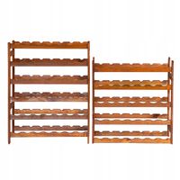 Regał na wino drewniany stojak na 77 butelek półka 2w1 PRODUCENT