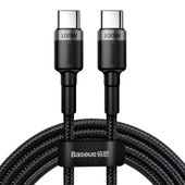 cafule nylonowy kabel przewód usb-c power delivery 2.0 100w 20v 5a 2m szary