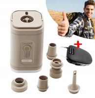 Przenośna POMPKA AKUMULATOROWA do materaca USB Lampa LED + GRATIS BLOKADA