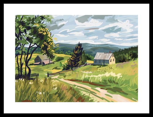 Plakat 35x25cm Bujna Wieś na Arena.pl
