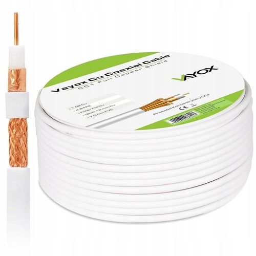 KABEL KONCENTRYCZNY PRZEWÓD ANTENOWY DO TV SAT DVB-T2 MIEDŹ CU 4K na Arena.pl