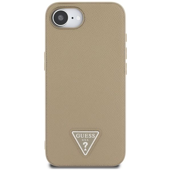 etui guess grained triangle magsafe do iphone 16e brązowy zdjęcie 3