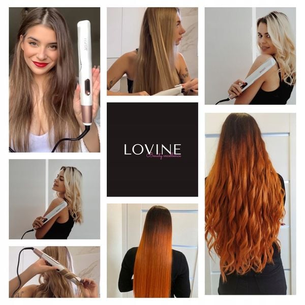 PROSTOWNICA LOKÓWKA DO WŁOSÓW 2w1ceramiczna LOVINE zdjęcie 7