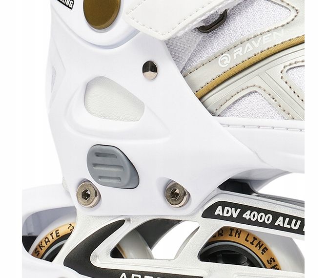 Rolki Regulowane RAVEN Pulse White/Gold 37-40 zdjęcie 3
