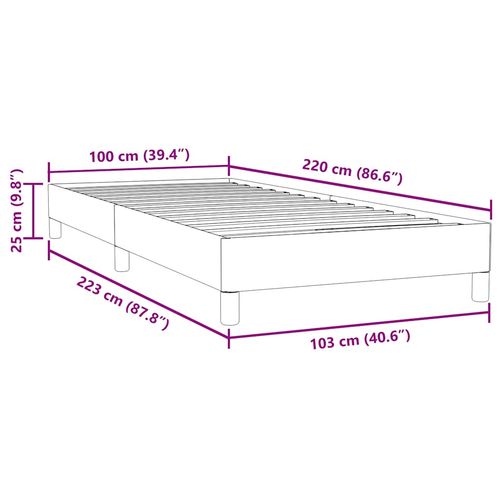 Łóżko typu Box Spring bez materaca Ciemnozielone 100x220 cm na Arena.pl