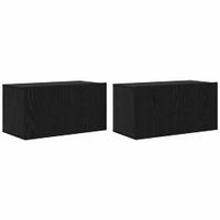 Szafka pod telewizor 2 pcs Czarny 60 x 30 x 30 cm