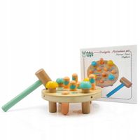 Gra przebijanka drewniana wbijak + młotek 12m+