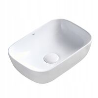 UMYWALKA NABLATOWA CERAMICZNA PROSTOKĄTNA MILO-WH-370 BIAŁA 8