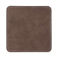 Skórzana kwadratowa podkładka pod kubek do sublimacji - szara