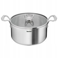 Garnek stalowy z pokrywką TEFAL Extreme 24 cm 5,3 l E5294604 indukcja gaz