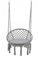 Bocianie gniazdo huśtawka boho BG101 szara z poduszką 120 kg