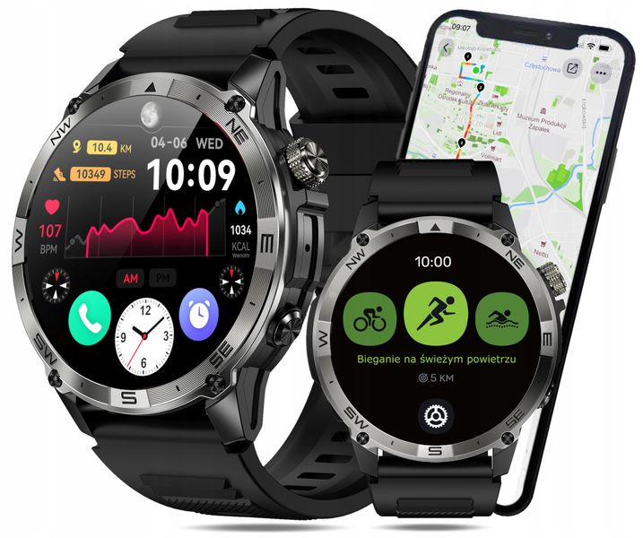 Smartwatch Wenom Explorer czarny zdjęcie 16