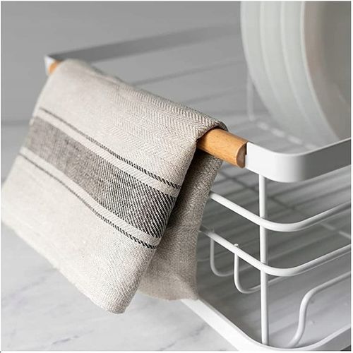 SUSZARKA DO NACZYŃ BIAŁA STOJĄCA OCIEKACZ DUŻA 32 cm x 42,5 cm x 15,5 cm na Arena.pl