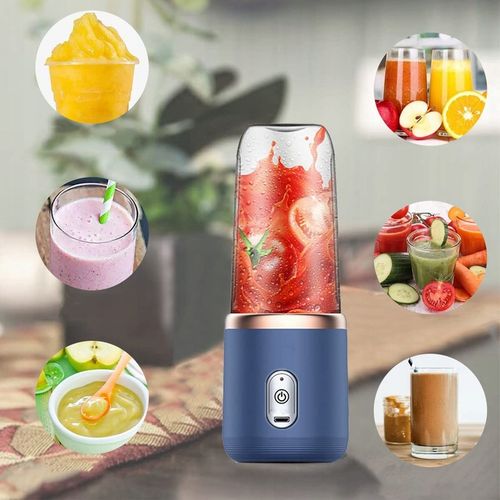 6 OSTRZY MAŁA ELEKTRYCZNA SOKOWIRÓWKA, 400 ML OSOBISTY MINI MIKSER DO SOKÓW na Arena.pl