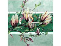 40X40CM ZEGAR SŁODYCZ MAGNOLII ZIELENI OBRAZ