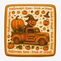 CIASTKO LUKROWANE PAMPKIN DRIVER ROZ.L KWADRAT JESIEŃ RĘCZNIE ROBIONE