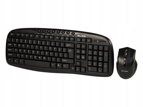 ZESTAW BIUROWY GAMINGOWY KLAWIATURA MYSZKA BEZPRZEWODOWA USB CICHA ADAPTER na Arena.pl