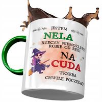 Kubek Zielony Dla Neli Żony Koleżanki Prezent Z Nadrukiem Ze Zdjęciem