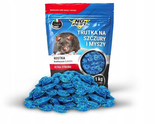 ULTRA MOCNA KOSTKA TRUTKA NA SZCZURY I MYSZY NO PEST BRODIFAKUM 1KG na Arena.pl