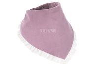 Pupill Frill chustka apaszka pod szyję dla dzieci falbanki pudrowy róż