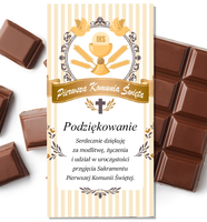 czekolada okolicznościowa KOMUNIA PODZIĘKOWANIA