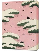 Obraz 50x70cm Pink Sky, Bijutsukai Japoński Vintage do Salonu