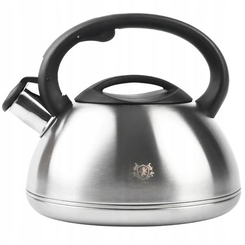 CZAJNIK na GAZ 3L CZAJNIK z GWIZDKIEM POKRYWĄ STAL INDUKCJA SREBRNY na Arena.pl