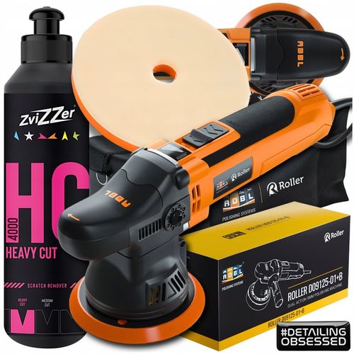 ADBL ROLLER MASZYNA POLERSKA 9MM zestaw na mocne zarysowania pasta + futro na Arena.pl