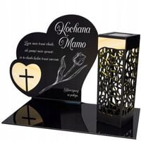 ZNICZ SOLARNY z Grawerem Wieczna Lampka Latarenka LED STATUETKA dla