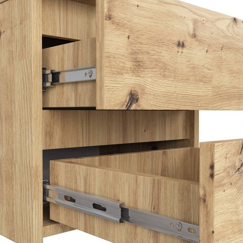 Szafka nocna, STILO, 2 szuflady, 40x35x40 cm, dąb artisan, mat | TYLETEGOTU na Arena.pl